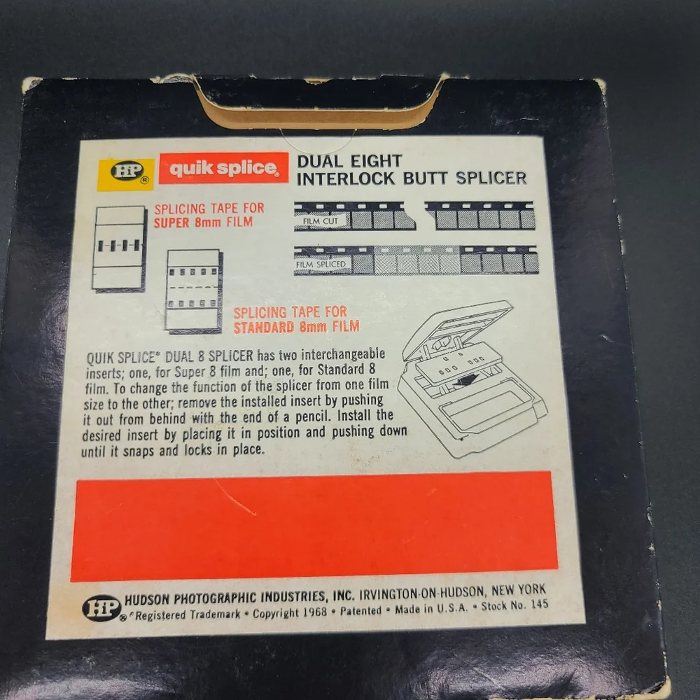 Hudson Photograph Industries quik splice Dual Eight Splicer.